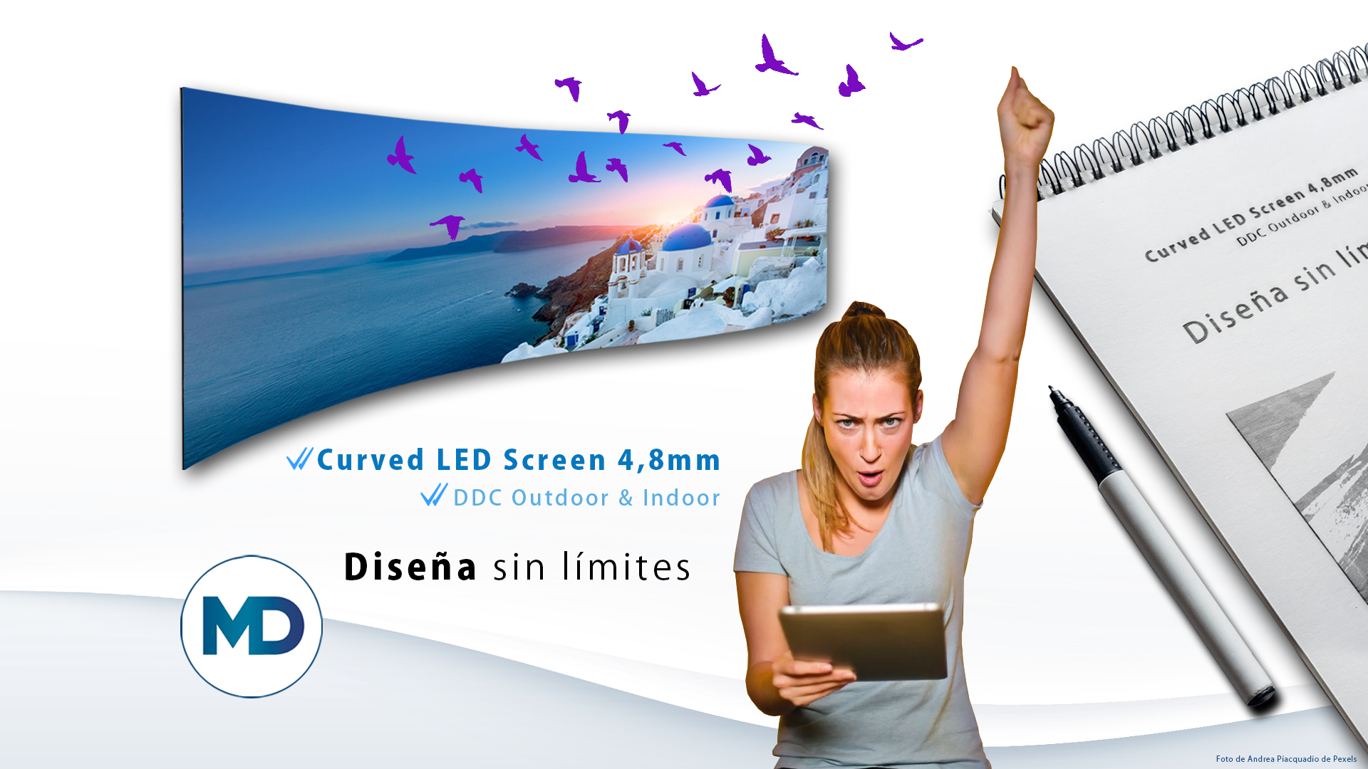 Diseña sin límites - Nueva pantalla LED Curva