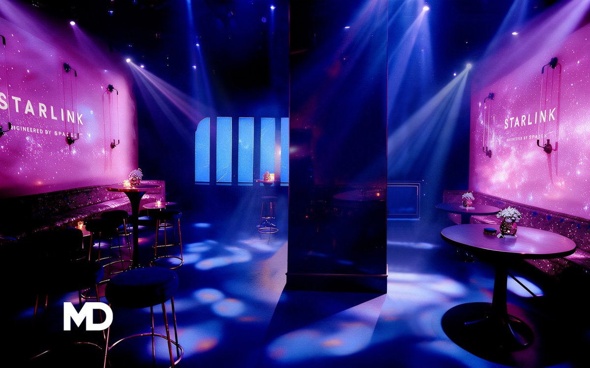MD installs audiovisuals for Starlink's 280º immersive event at The Barcelona Edition