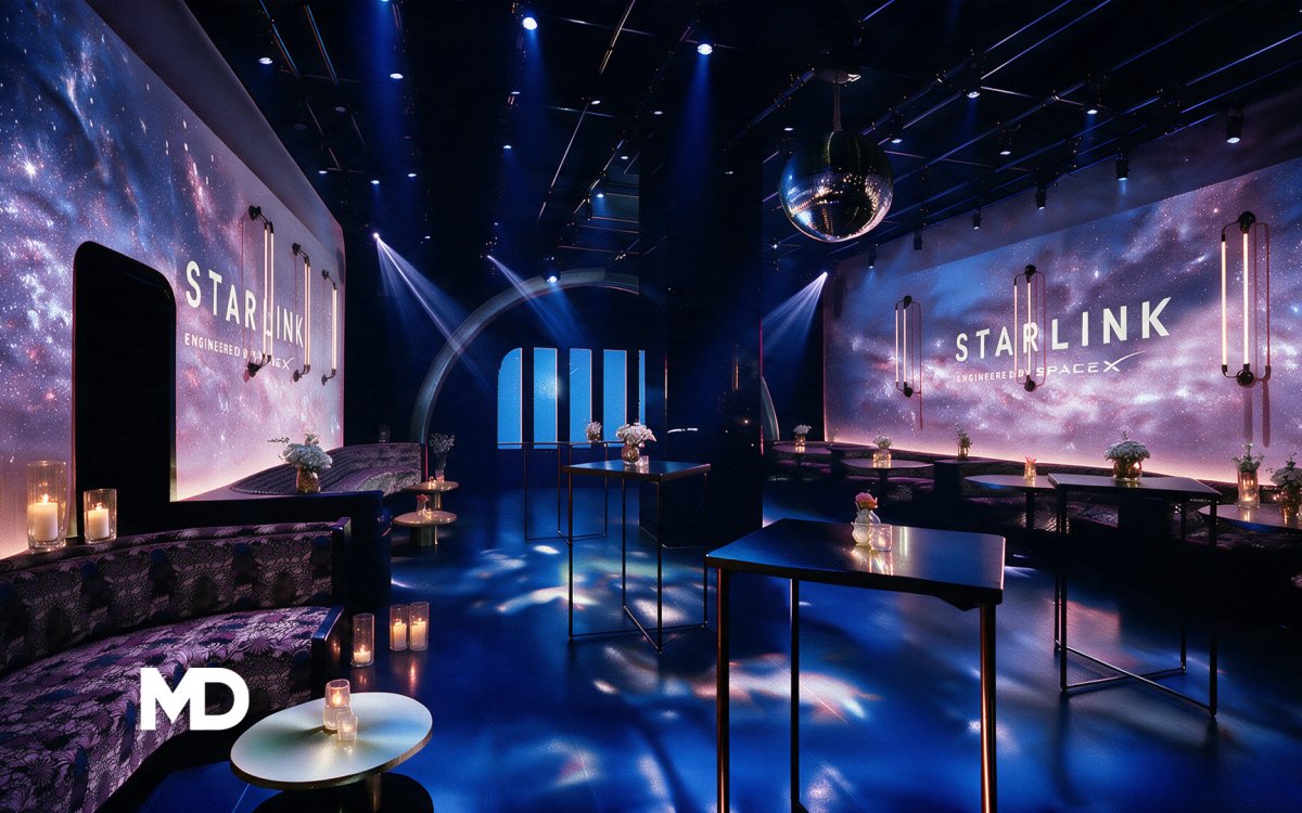 MD installs audiovisuals for Starlink's 280º immersive event at The Barcelona Edition