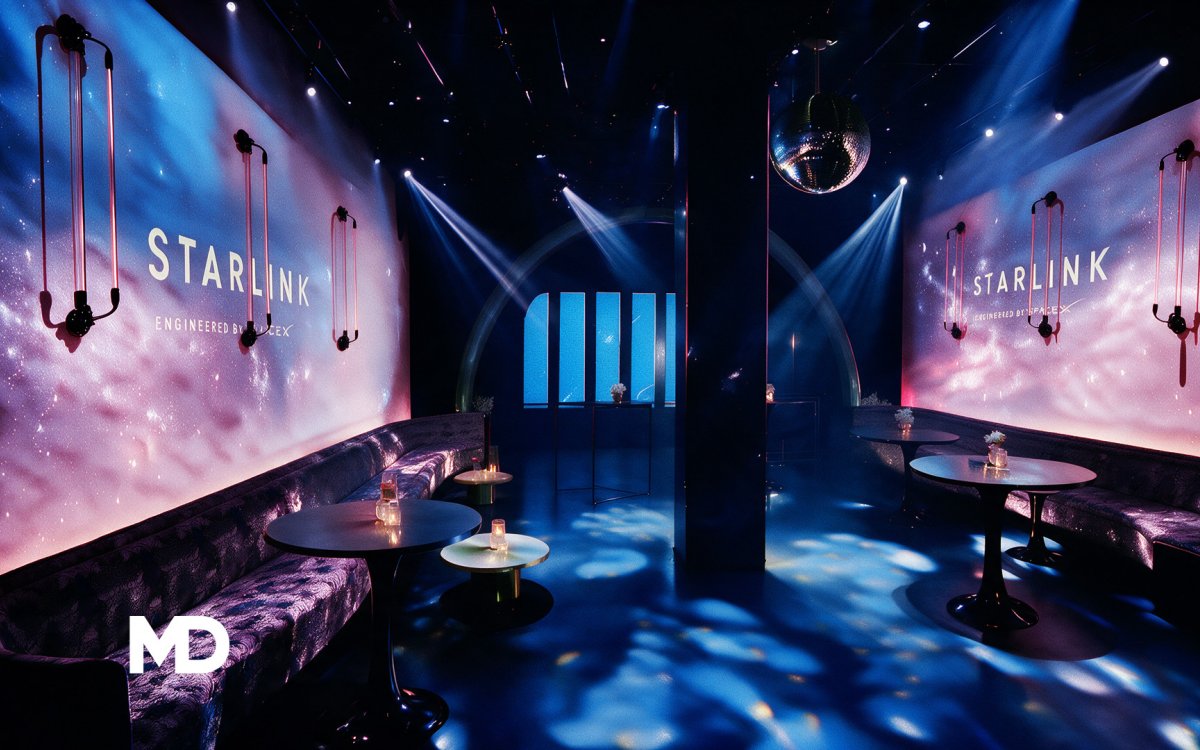 MD instal·la els audiovisuals per a l'esdeveniment immersiu 280º de Starlink a The Barcelona Edition