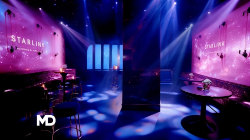 MD instala los audiovisuales para el evento inmersivo 280º de Starlink en The Barcelona Edition