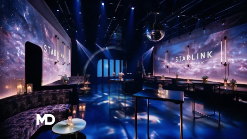 MD instala los audiovisuales para el evento inmersivo 280º de Starlink en The Barcelona Edition